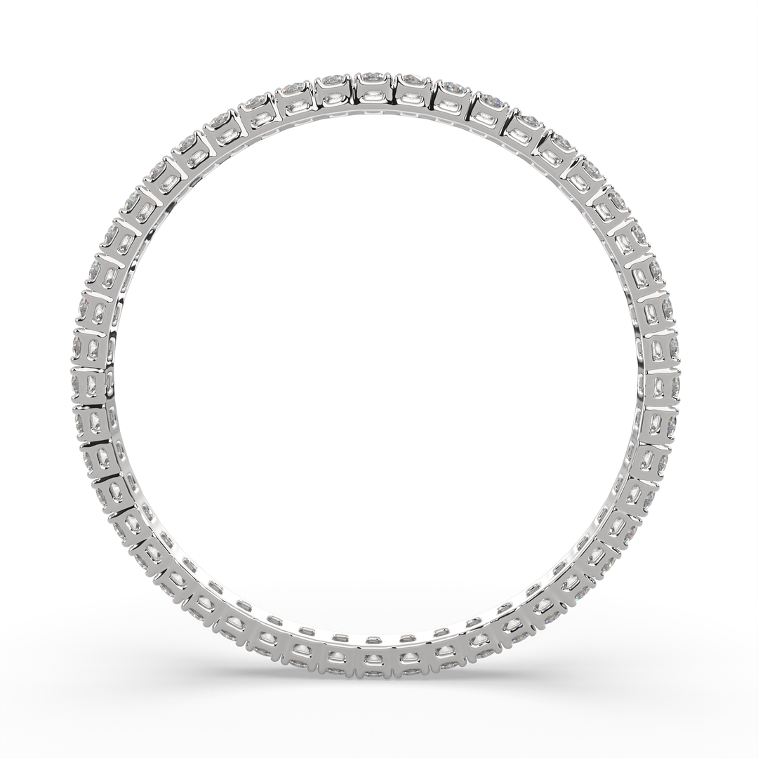 Calpurnia Round Cut Diamond Bangle Bracelet Prong Set (10 ctw)