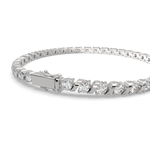 Load image into Gallery viewer, Marcelline Round Cut Diamond Tennis Bracelet S-Link (4 ctw)
