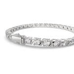 Load image into Gallery viewer, Cassiopeia Round Cut Diamond Tennis Bracelet S-Link (6 ctw)
