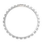 Load image into Gallery viewer, Elysia Princess Cut Diamond Tennis Bracelet Prong Set (4 ctw)
