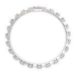 Load image into Gallery viewer, Fioralba Princess Cut Diamond Tennis Bracelet Prong Set (6 ctw)

