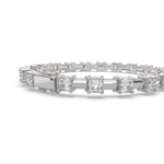 Load image into Gallery viewer, Iolanthe Princess Cut Diamond Tennis Bracelet Prong Set (10 ctw)
