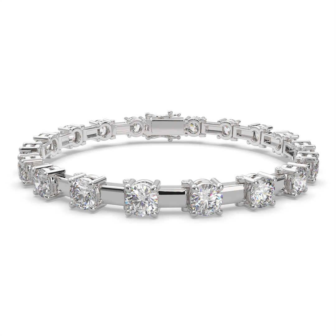Octavia Round Cut Diamond Tennis Bracelet Prong Set (10 ctw)