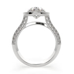 Load image into Gallery viewer, Beatrice Heart Cut Halo Pave Knife Edge Milgrain  Engagement Ring Setting - Nivetta
