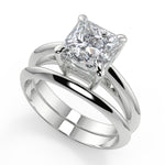 Load image into Gallery viewer, Bethany 4 Prong Solitaire Princess Cut Diamond Engagement Ring - Nivetta
