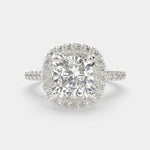 Load image into Gallery viewer, Bianca Cushion Cut Halo Pave Engagement Ring Setting - Nivetta
