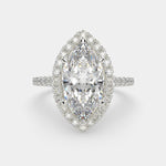 Load image into Gallery viewer, Bianca Marquise Cut Halo Pave Engagement Ring Setting - Nivetta
