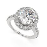 Load image into Gallery viewer, Bianca Oval Cut Halo Pave Engagement Ring Setting - Nivetta
