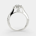 Load image into Gallery viewer, Bianca Oval Cut Halo Pave Engagement Ring Setting - Nivetta
