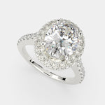 Load image into Gallery viewer, Bianca Oval Cut Halo Pave Engagement Ring Setting - Nivetta
