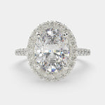 Load image into Gallery viewer, Bianca Oval Cut Halo Pave Engagement Ring Setting - Nivetta
