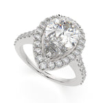 Load image into Gallery viewer, Bianca Pear Cut Halo Pave Engagement Ring Setting - Nivetta
