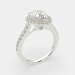 Load image into Gallery viewer, Bianca Pear Cut Halo Pave Engagement Ring Setting - Nivetta
