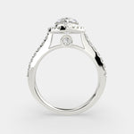 Load image into Gallery viewer, Bianca Pear Cut Halo Pave Engagement Ring Setting - Nivetta
