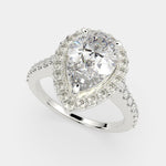 Load image into Gallery viewer, Bianca Pear Cut Halo Pave Engagement Ring Setting - Nivetta
