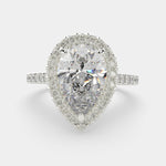 Load image into Gallery viewer, Bianca Pear Cut Halo Pave Engagement Ring Setting - Nivetta
