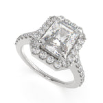 Load image into Gallery viewer, Bianca Radiant Cut Halo Pave Engagement Ring Setting - Nivetta
