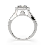 Load image into Gallery viewer, Bianca Radiant Cut Halo Pave Engagement Ring Setting - Nivetta
