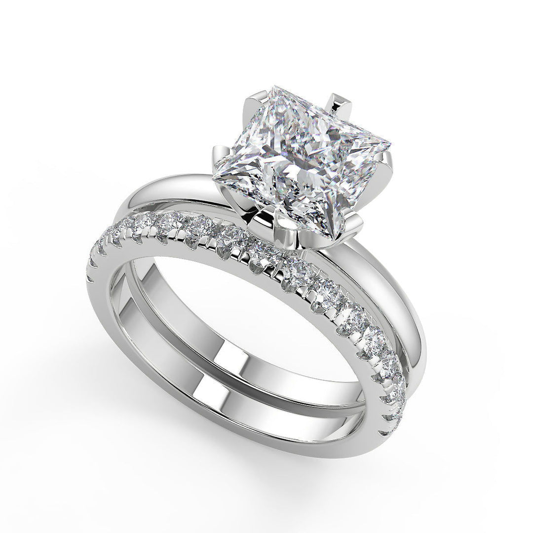 Brianna 6 Prong Solitaire Princess Cut Diamond Engagement Ring - Nivetta