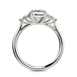 Load image into Gallery viewer, Brisa Emerald Cut Pave Cluster 4 Prong Engagement Ring Setting - Nivetta

