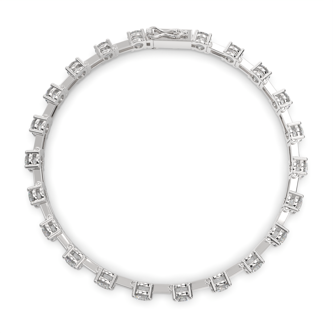 Brunhilde Round Cut Diamond Tennis Bracelet Prong Set (6 ctw) - Nivetta