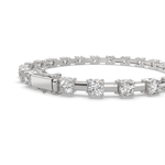 Load image into Gallery viewer, Brunhilde Round Cut Diamond Tennis Bracelet Prong Set (6 ctw) - Nivetta
