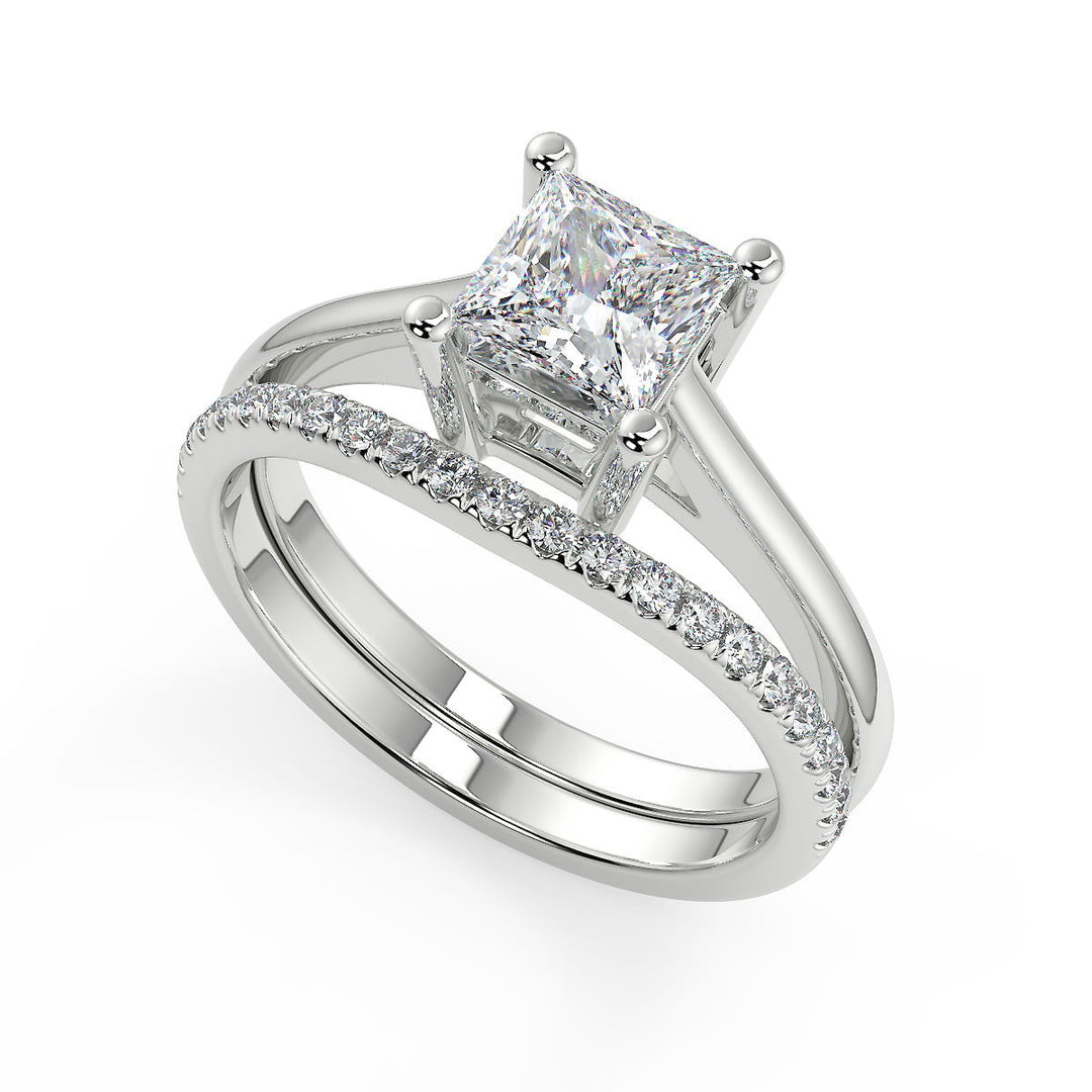 Caitlyn Four Prong Princess Cut Diamond Engagement Ring - Nivetta