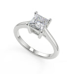 Load image into Gallery viewer, Caitlyn Four Prong Princess Cut Diamond Engagement Ring - Nivetta
