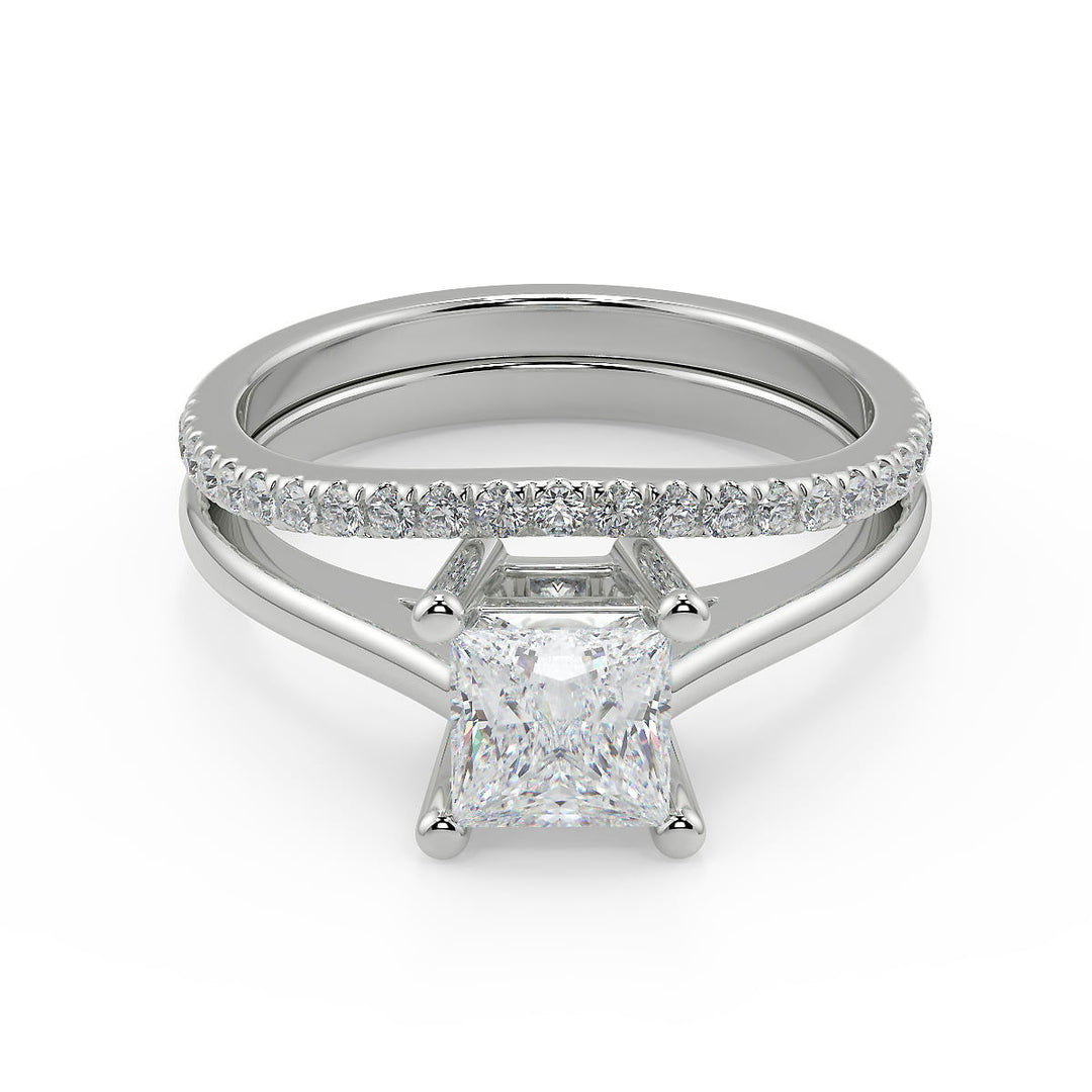 Caitlyn Four Prong Princess Cut Diamond Engagement Ring - Nivetta