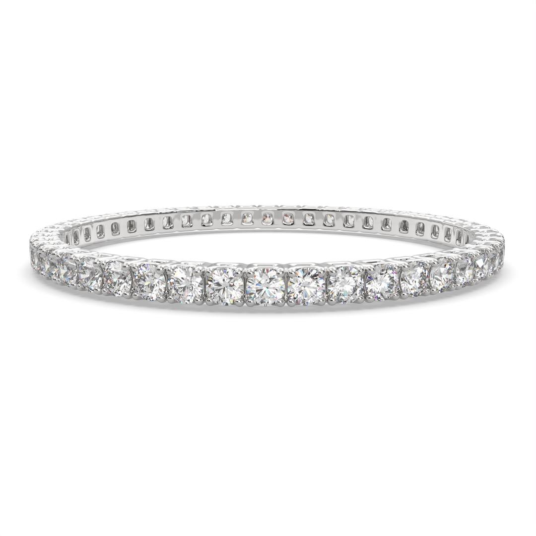 Calpurnia Round Cut Diamond Bangle Bracelet Prong Set (10 ctw) - Nivetta