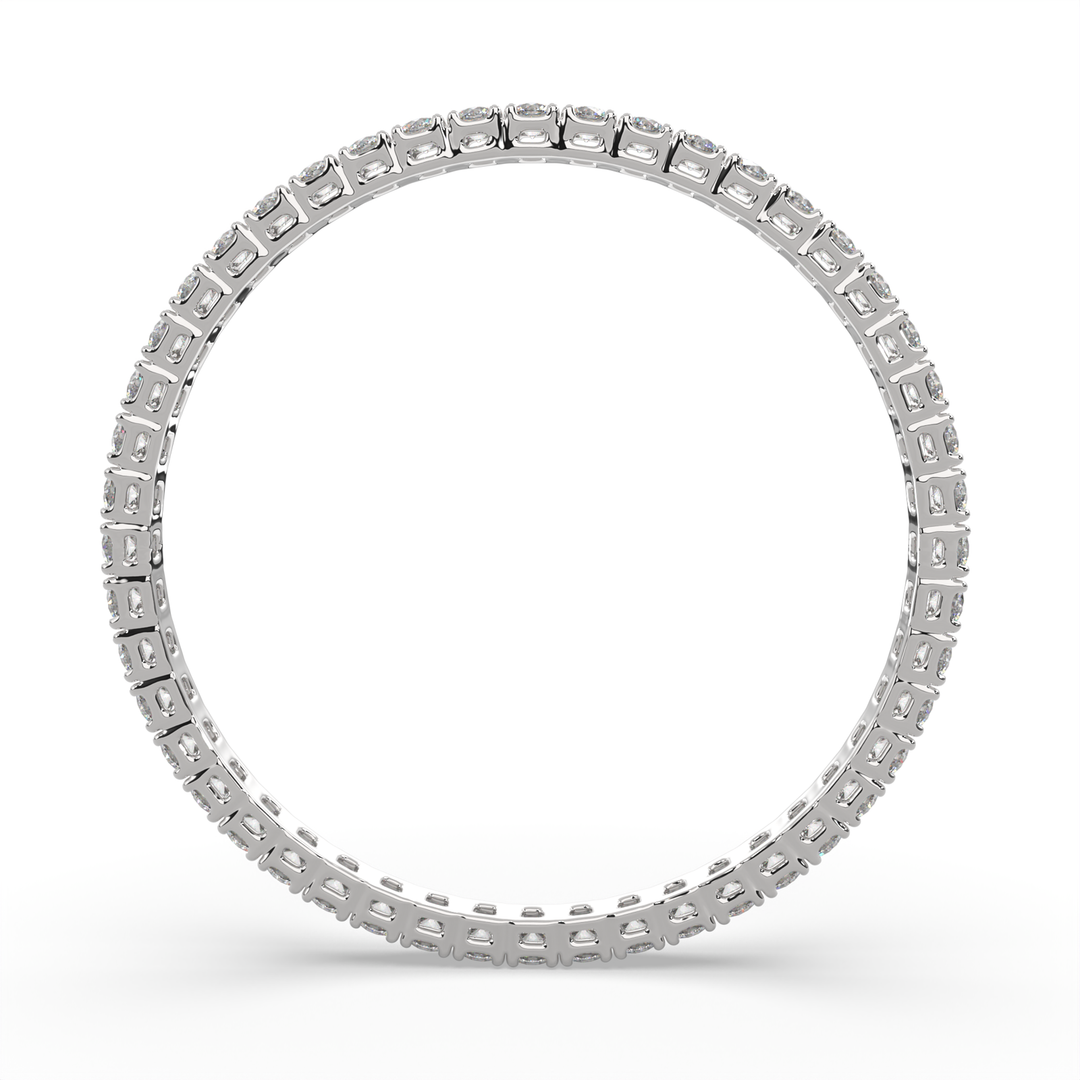 Calpurnia Round Cut Diamond Bangle Bracelet Prong Set (10 ctw) - Nivetta