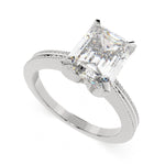 Load image into Gallery viewer, Camilla Emerald Cut Solitaire Engagement Ring Setting - Nivetta

