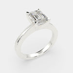 Load image into Gallery viewer, Camilla Emerald Cut Solitaire Engagement Ring Setting - Nivetta
