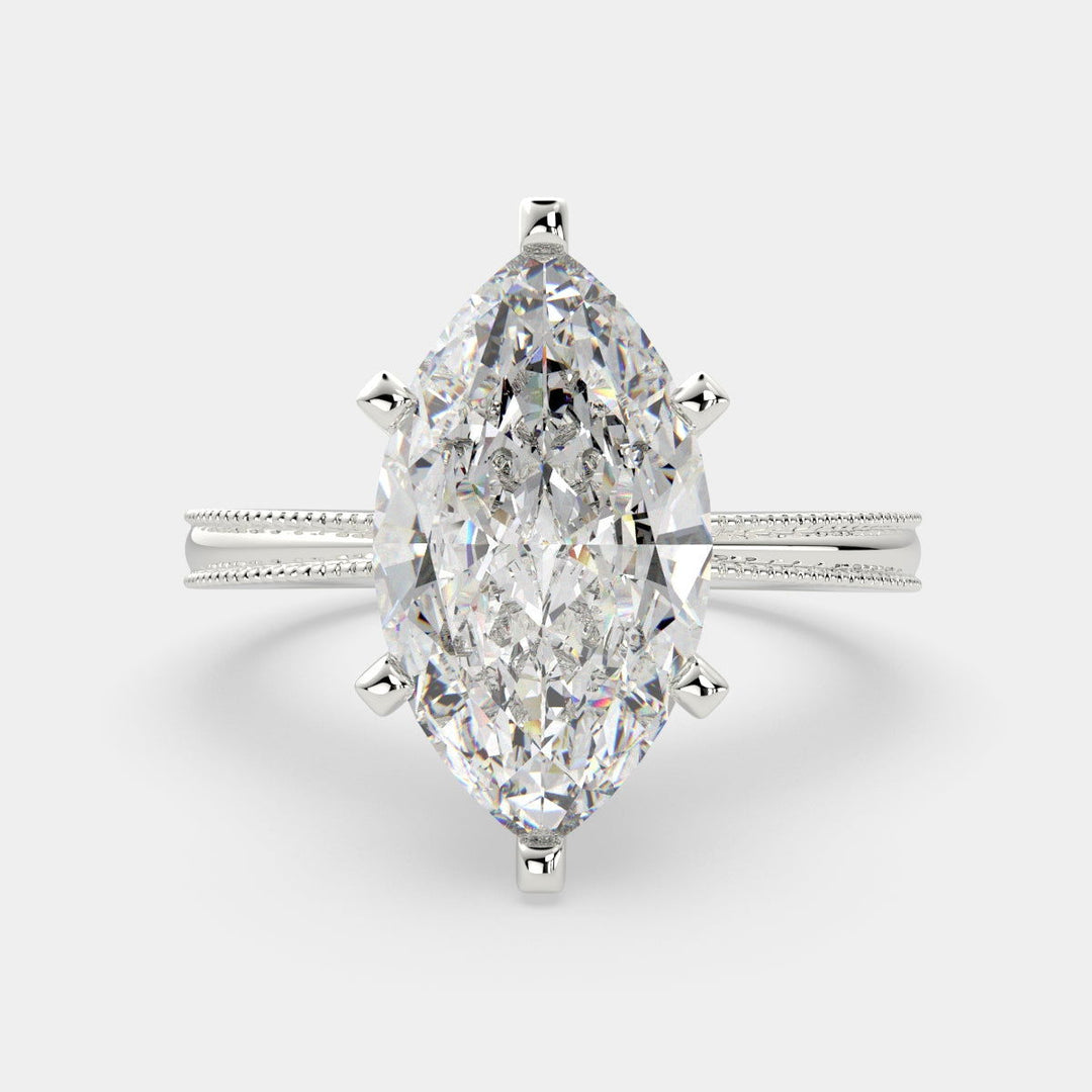 Camilla Marquise Cut Solitaire Engagement Ring Setting - Nivetta