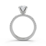 Load image into Gallery viewer, Carina Petite twist Pave Cushion Cut Diamond Engagement Ring - Nivetta
