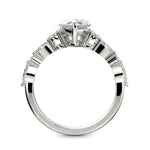 Load image into Gallery viewer, Carissa Pear Cut Pave Shared Prong Claw Set Engagement Ring Setting - Nivetta
