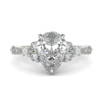 Load image into Gallery viewer, Carissa Pear Cut Pave Shared Prong Claw Set Engagement Ring Setting - Nivetta
