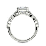 Load image into Gallery viewer, Carissa Princess Cut Pave Shared Prong Claw Set Engagement Ring Setting - Nivetta
