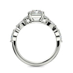 Load image into Gallery viewer, Carissa Radiant Cut Pave Shared Prong Claw Set Engagement Ring Setting - Nivetta
