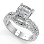 Load image into Gallery viewer, Carolina Micro French Pave Classic Princess Cut Engagement Ring - Nivetta
