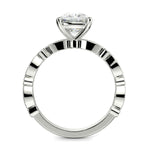 Load image into Gallery viewer, Caroline Cushion Cut Pave Art Deco 4 Prong Claw Set Engagement Ring Setting - Nivetta
