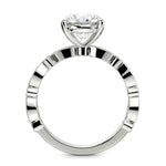 Load image into Gallery viewer, Caroline Round Cut Pave Art Deco 4 Prong Claw Set Engagement Ring Setting - Nivetta
