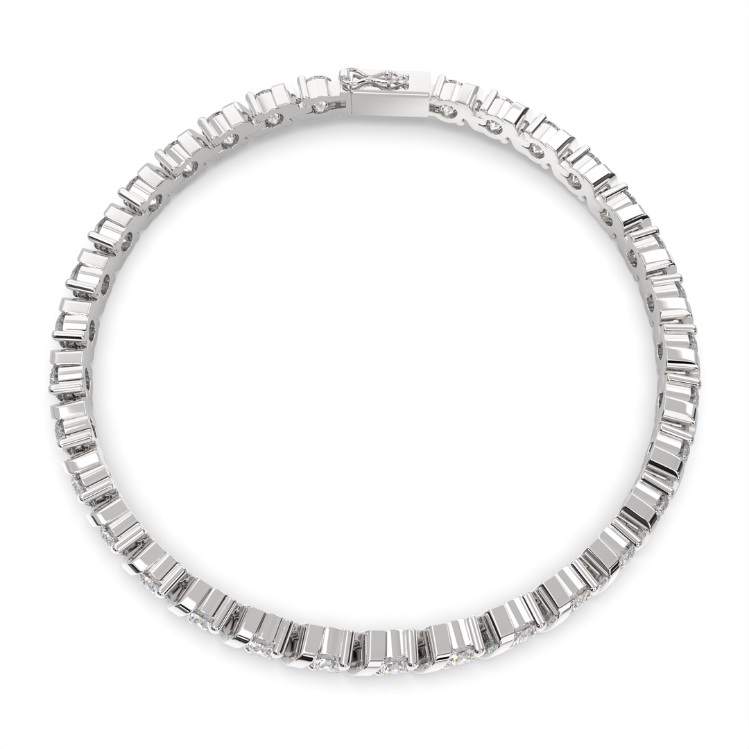 Cassiopeia Round Cut Diamond Tennis Bracelet S-Link (6 ctw) - Nivetta