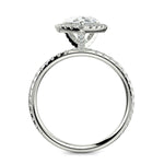 Load image into Gallery viewer, Catalina Pear Cut Pave Halo 4 Prong Claw Set Engagement Ring - Nivetta
