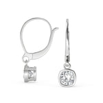 Load image into Gallery viewer, Caylee Cushion Cut Bezel Earrings Leverback - Nivetta
