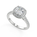 Load image into Gallery viewer, Celeste Halo French Pave Cushion Cut Diamond Engagement Ring - Nivetta
