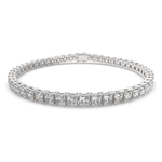 Load image into Gallery viewer, Celestia Princess Cut Diamond Tennis Bracelet Prong Set (10 ctw) - Nivetta
