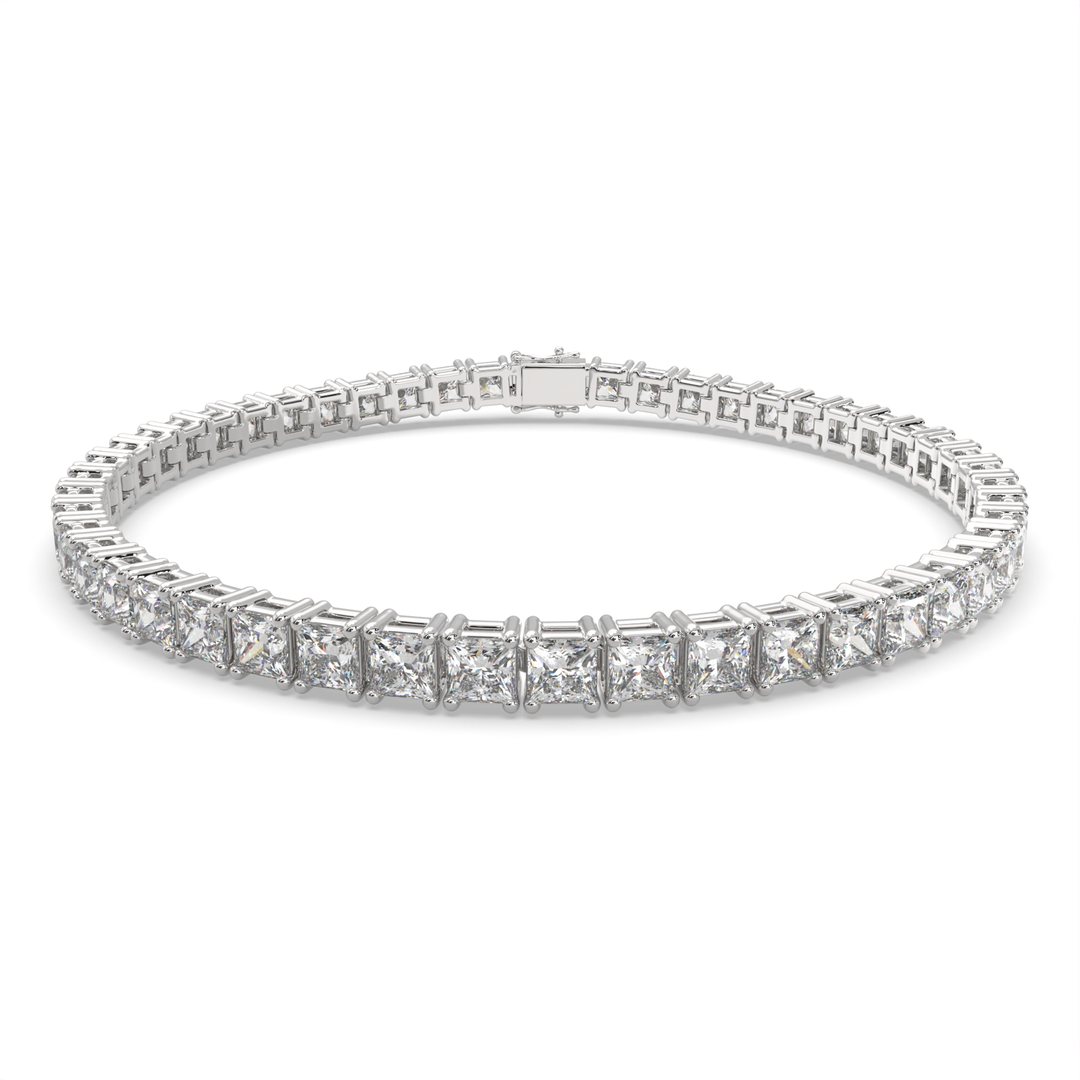 Celestia Princess Cut Diamond Tennis Bracelet Prong Set (10 ctw) - Nivetta