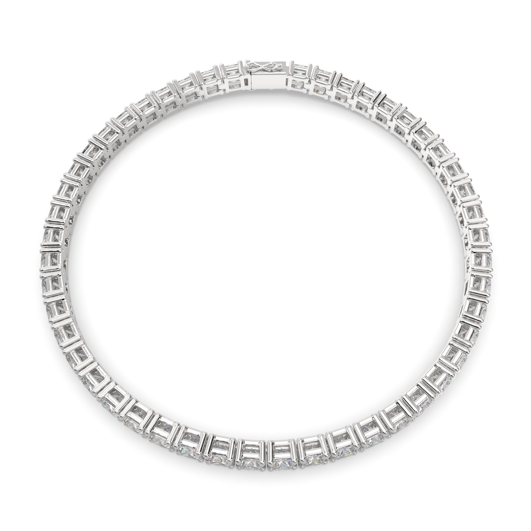 Celestia Princess Cut Diamond Tennis Bracelet Prong Set (10 ctw) - Nivetta