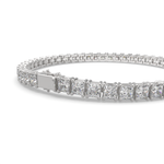 Load image into Gallery viewer, Celestia Princess Cut Diamond Tennis Bracelet Prong Set (10 ctw) - Nivetta
